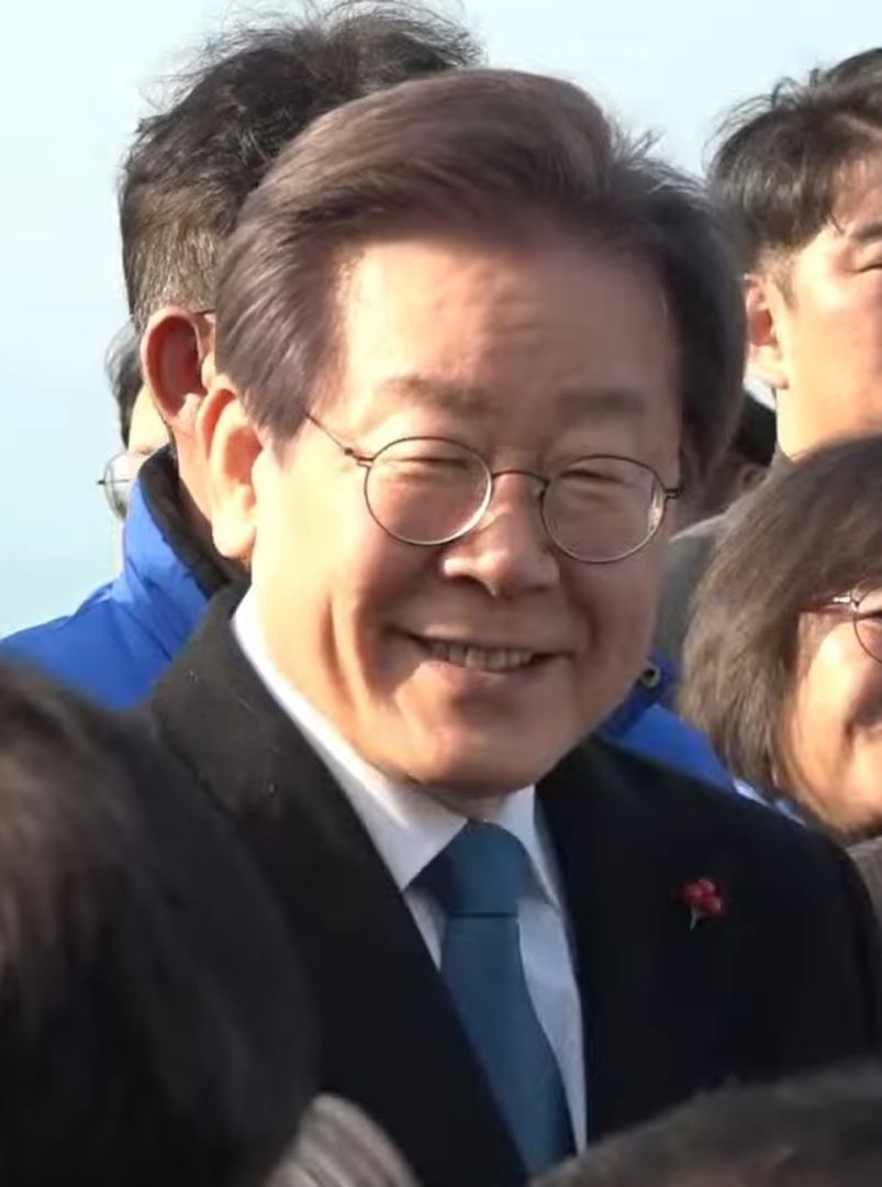 2024년 1월 2일 부산 가덕도 행사장의 이재명 민주당 대표(유세 장면 아님)